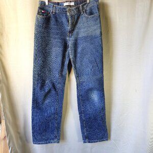 Tommy Hilfiger Boyfriend Jeans Distressed Mid Blue Wash Size 6 / R31 Vintage